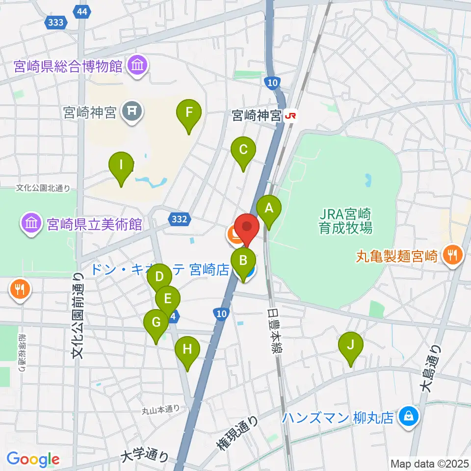 ピアノバンク周辺の駐車場・コインパーキング一覧地図
