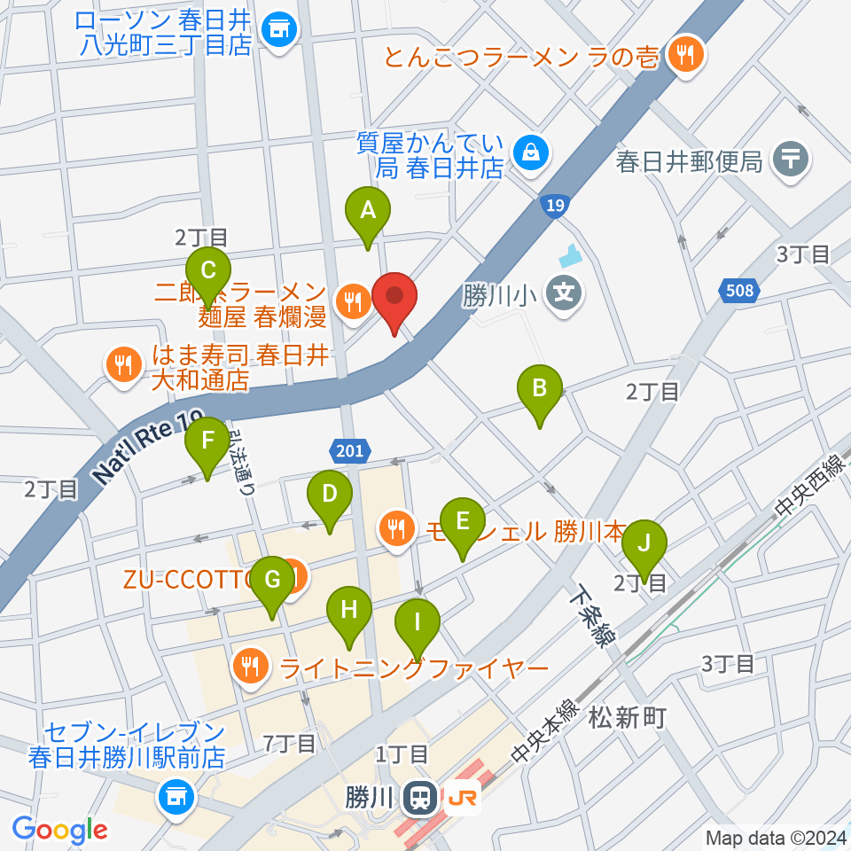 株式会社サカエ楽器周辺の駐車場・コインパーキング一覧地図