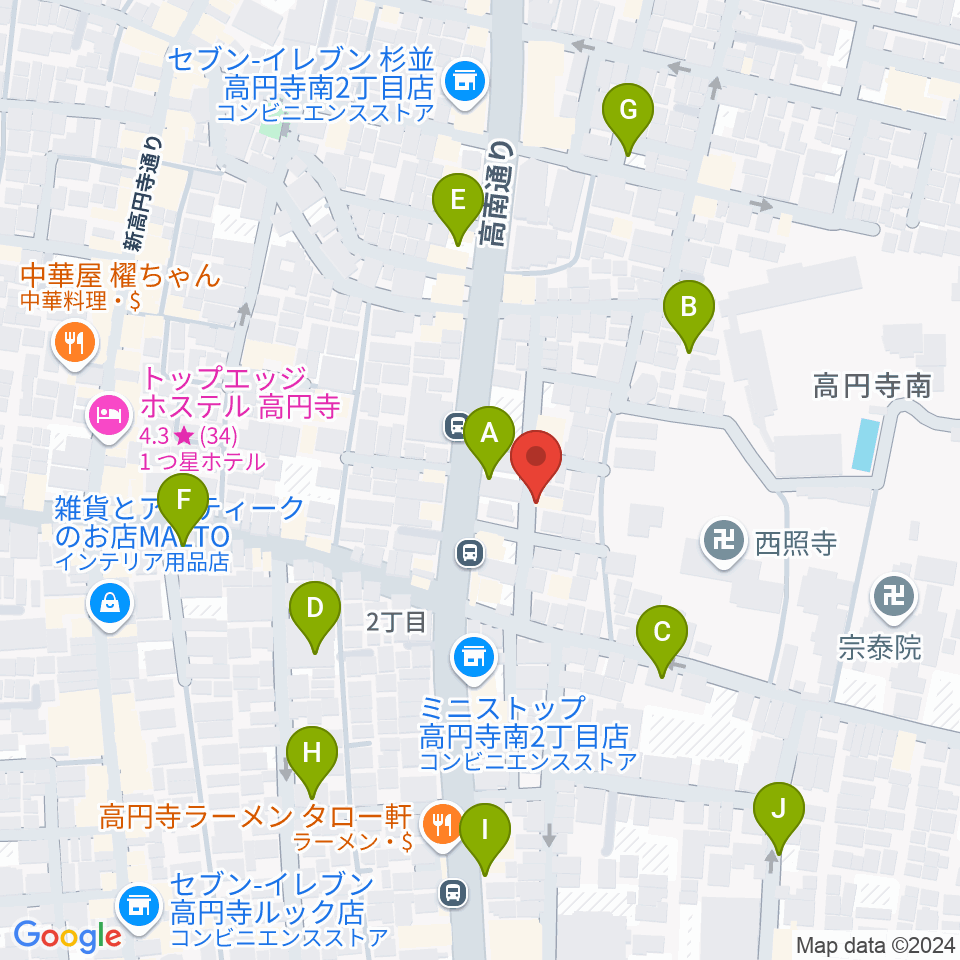 佐々木ヴァイオリン製作工房周辺の駐車場・コインパーキング一覧地図