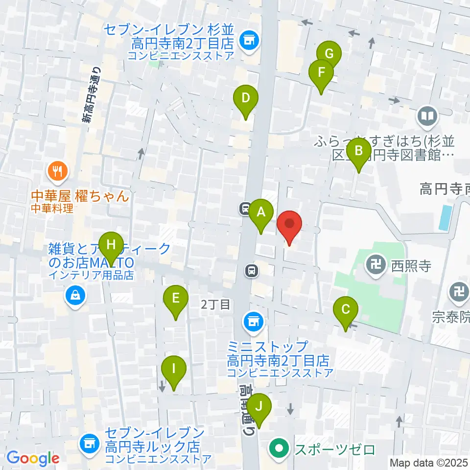 佐々木ヴァイオリン製作工房周辺の駐車場・コインパーキング一覧地図