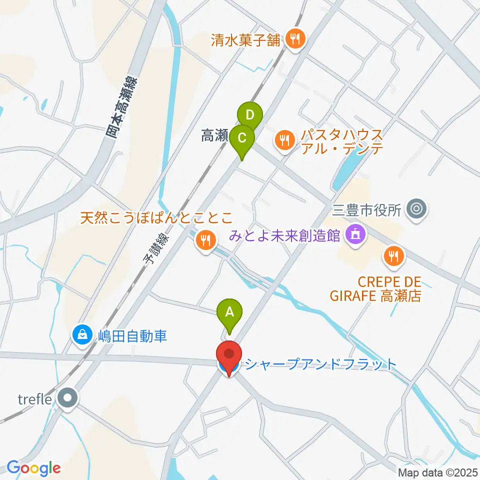 シャープアンドフラット周辺の駐車場・コインパーキング一覧地図