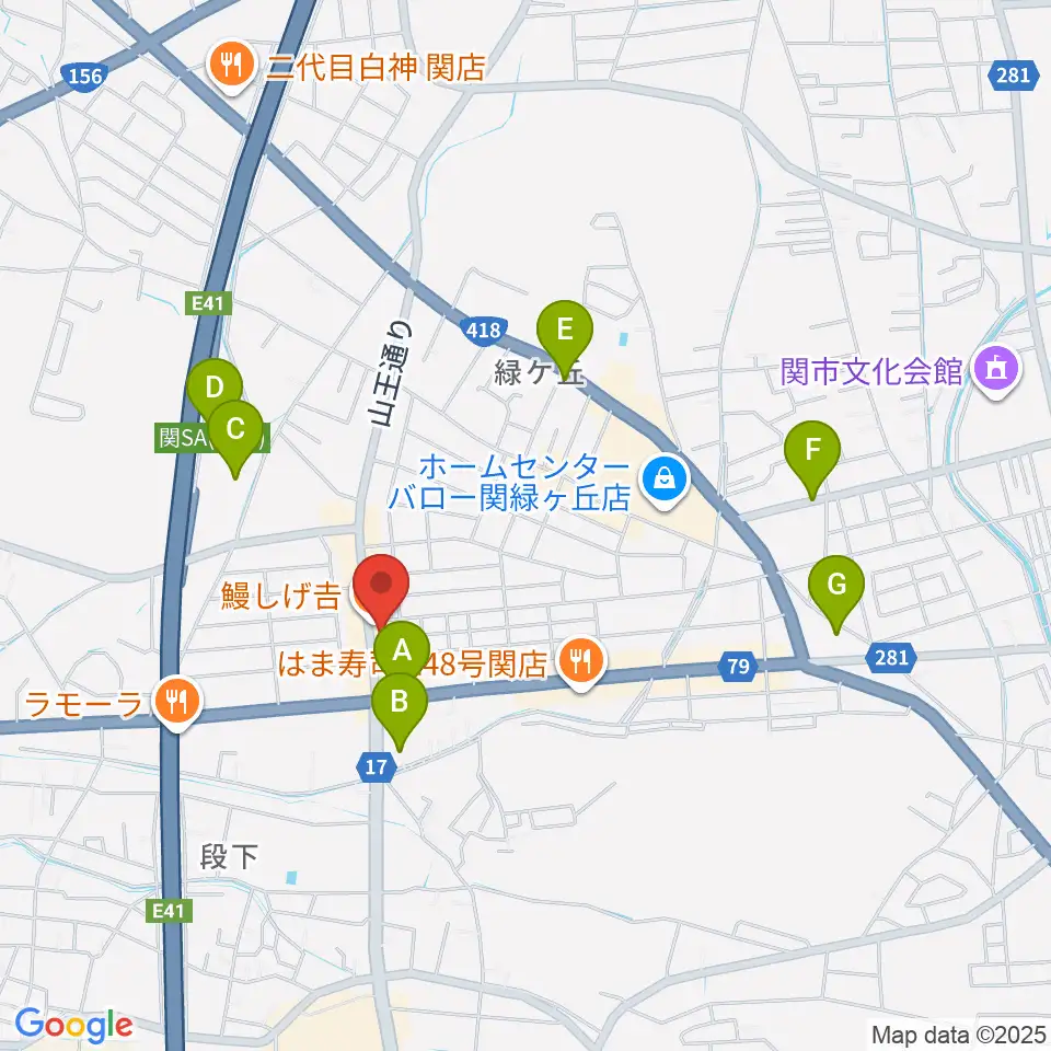 シノダ楽器周辺の駐車場・コインパーキング一覧地図
