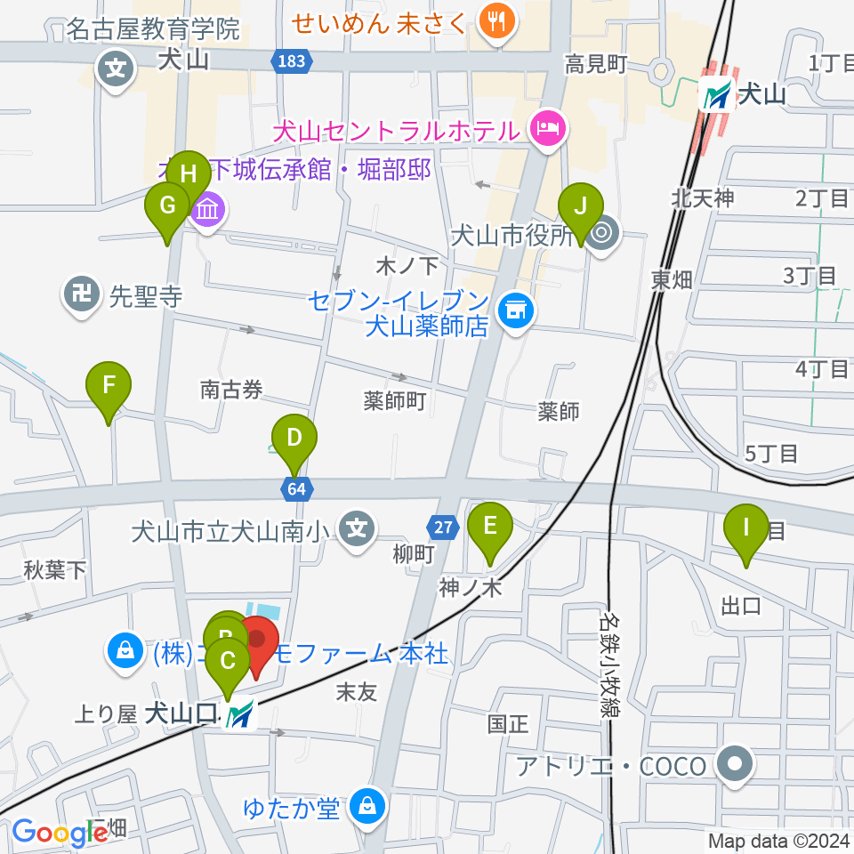 真和楽器周辺の駐車場・コインパーキング一覧地図