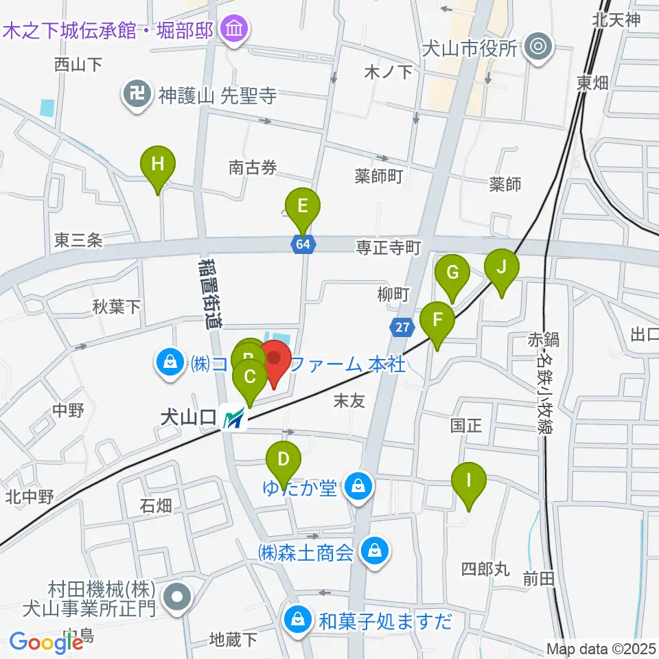 真和楽器周辺の駐車場・コインパーキング一覧地図
