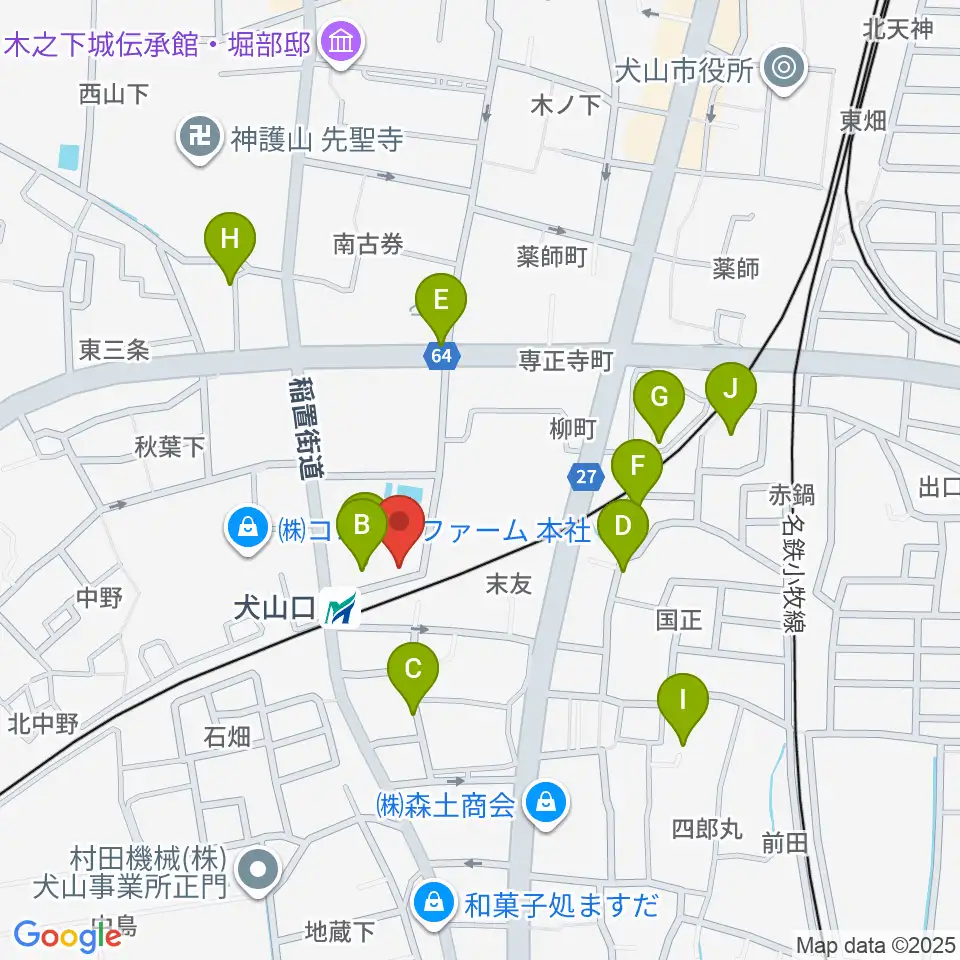 真和楽器周辺の駐車場・コインパーキング一覧地図
