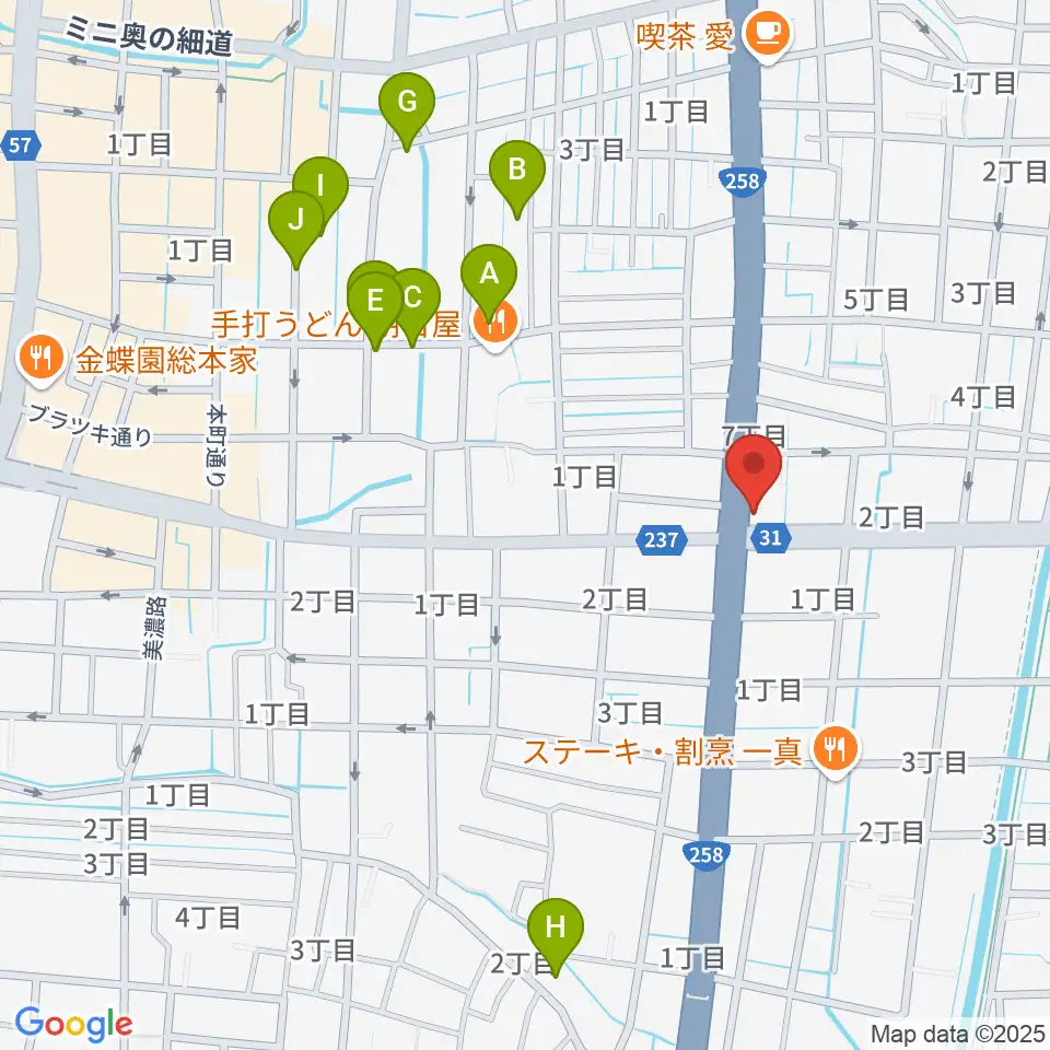 松栄楽器 大垣本店周辺の駐車場・コインパーキング一覧地図
