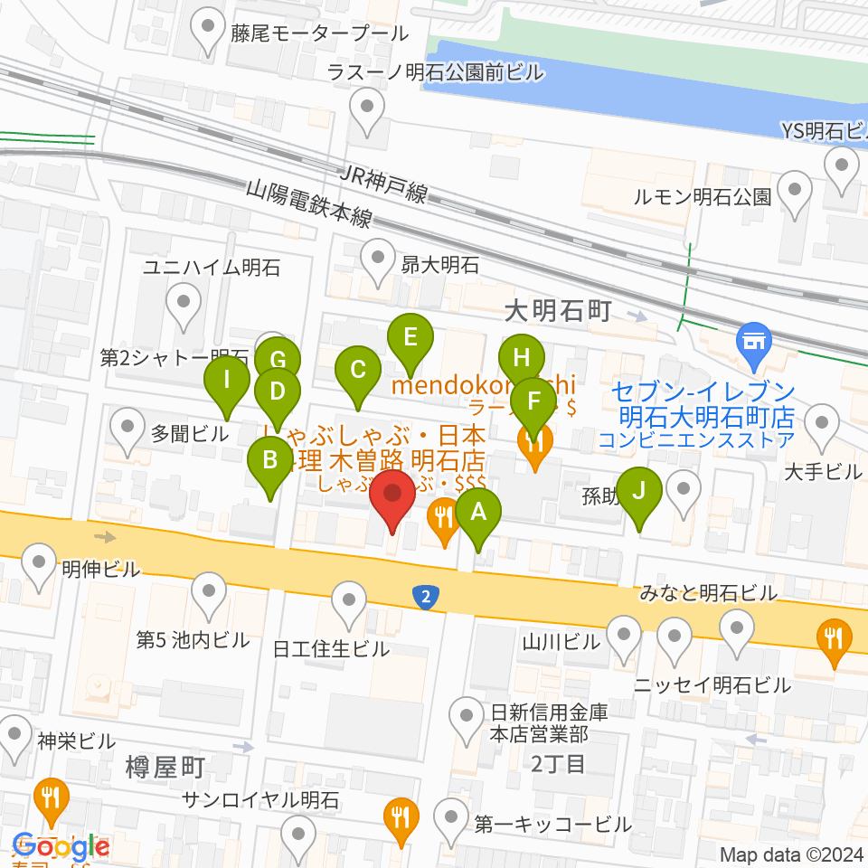 スガナミ楽器 明石店周辺の駐車場・コインパーキング一覧地図