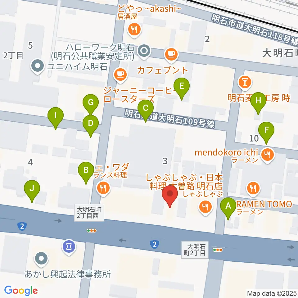 スガナミ楽器 明石店周辺の駐車場・コインパーキング一覧地図