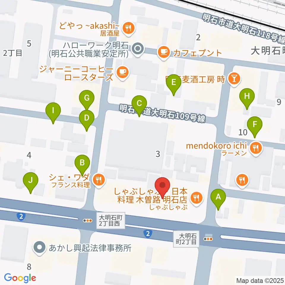 スガナミ楽器 明石店周辺の駐車場・コインパーキング一覧地図