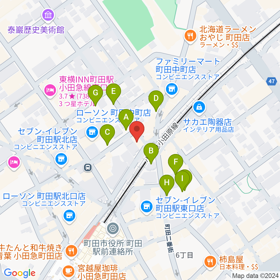 スガナミ楽器 町田店周辺の駐車場・コインパーキング一覧地図