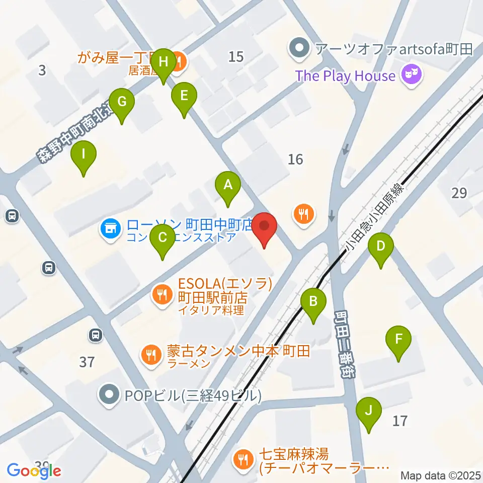 スガナミ楽器 町田店周辺の駐車場・コインパーキング一覧地図