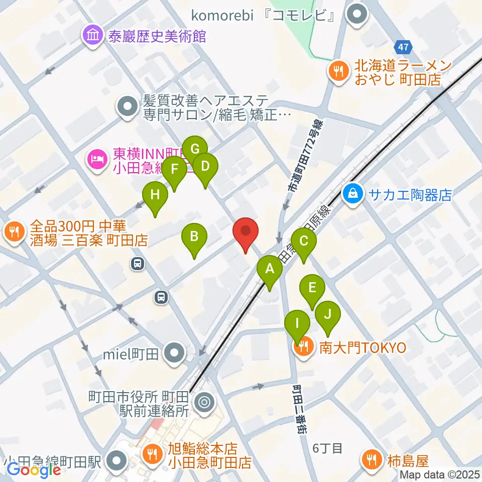 スガナミ楽器 町田店周辺の駐車場・コインパーキング一覧地図