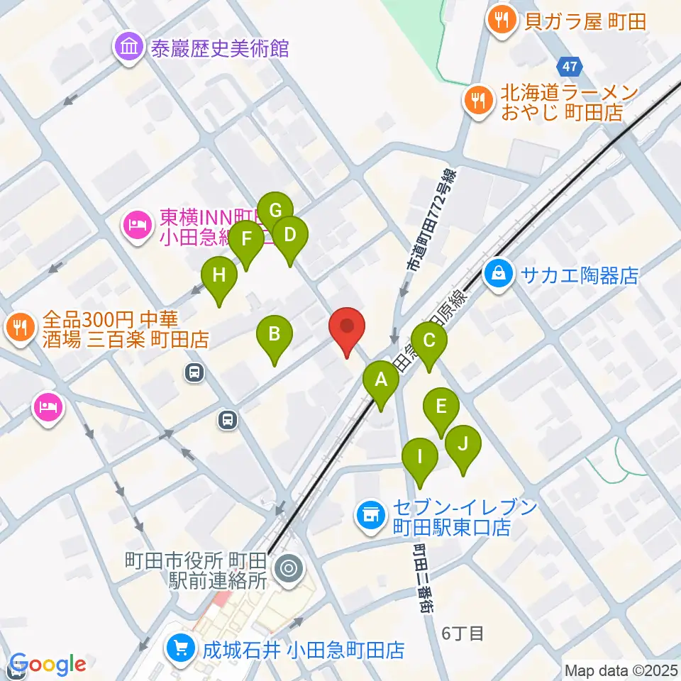 スガナミ楽器 町田店周辺の駐車場・コインパーキング一覧地図