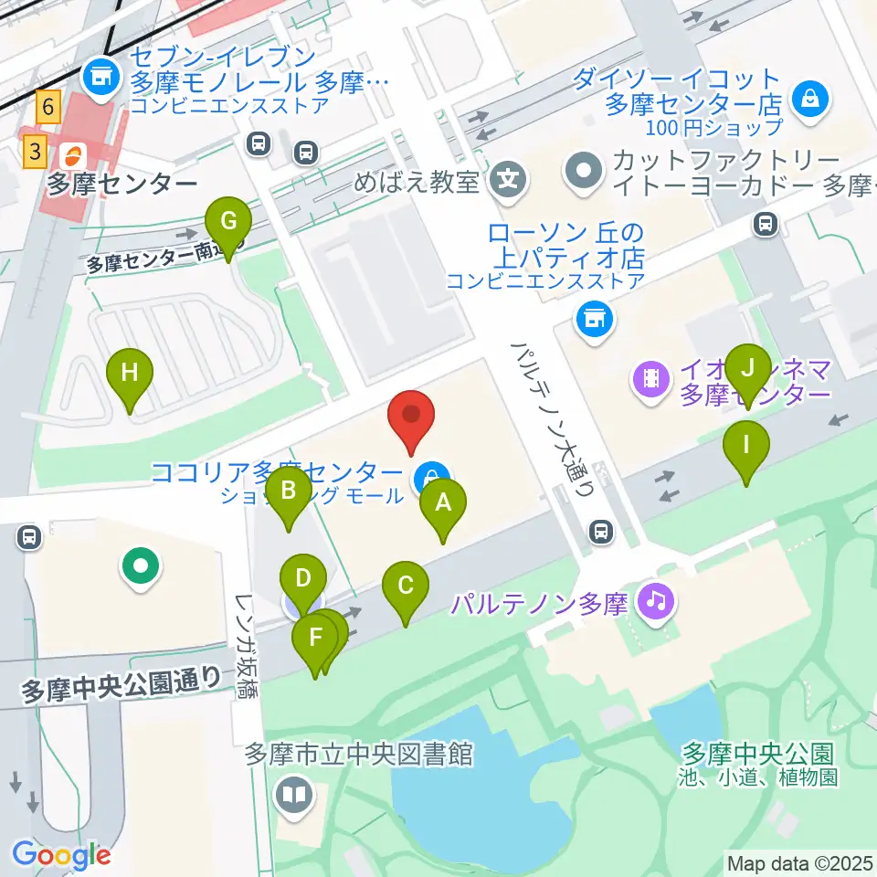 スガナミ楽器 多摩店周辺の駐車場・コインパーキング一覧地図
