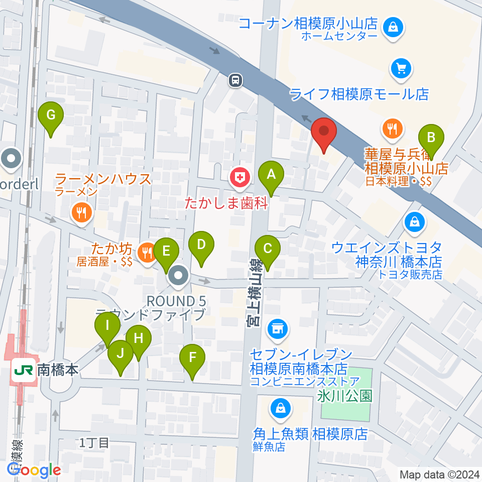 スガナミ楽器 南橋本店周辺の駐車場・コインパーキング一覧地図