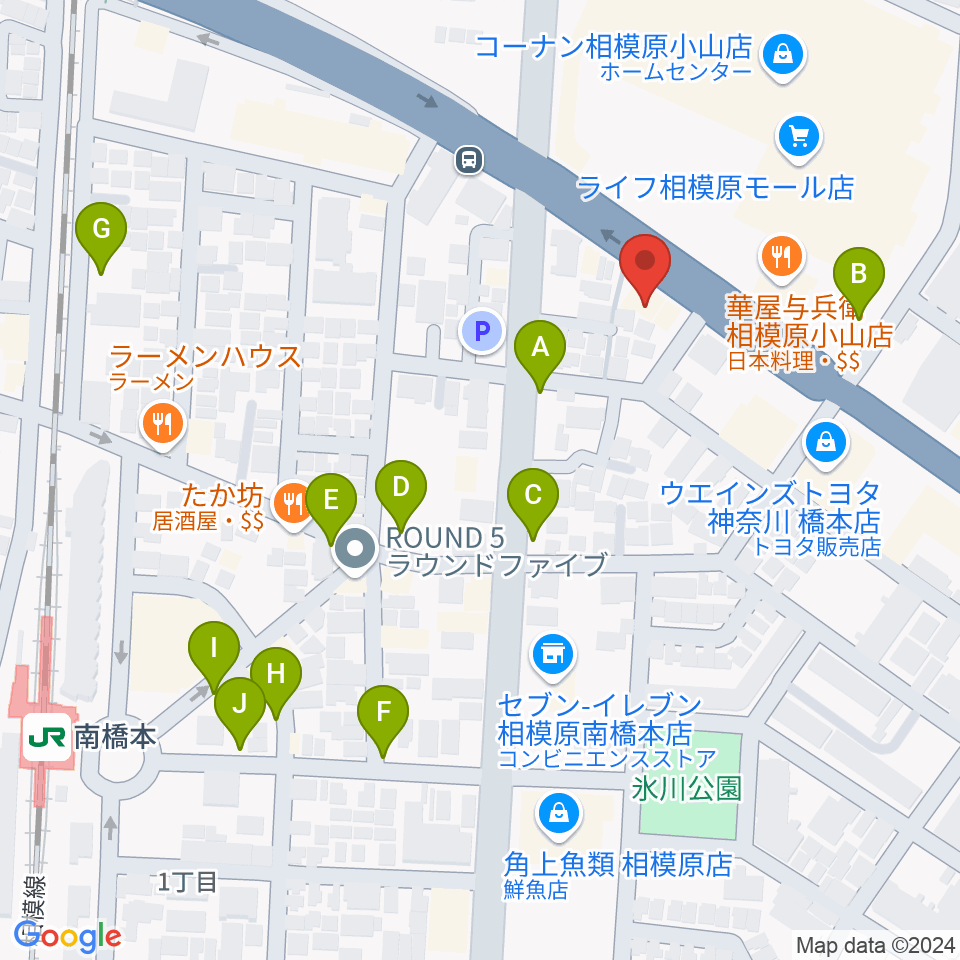 スガナミ楽器 南橋本店周辺の駐車場・コインパーキング一覧地図