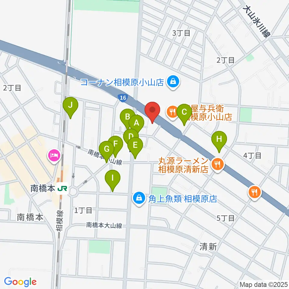 スガナミ楽器 南橋本店周辺の駐車場・コインパーキング一覧地図