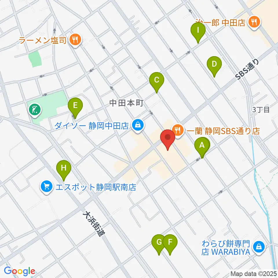 すみやグッディSBS通り店周辺の駐車場・コインパーキング一覧地図