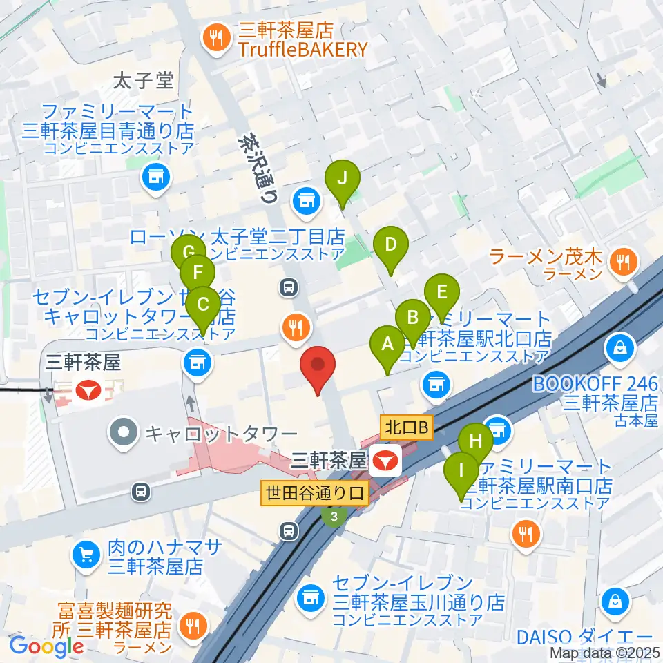 太子堂楽器店周辺の駐車場・コインパーキング一覧地図