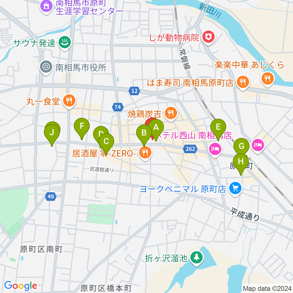 タカノ楽器周辺の駐車場・コインパーキング一覧地図