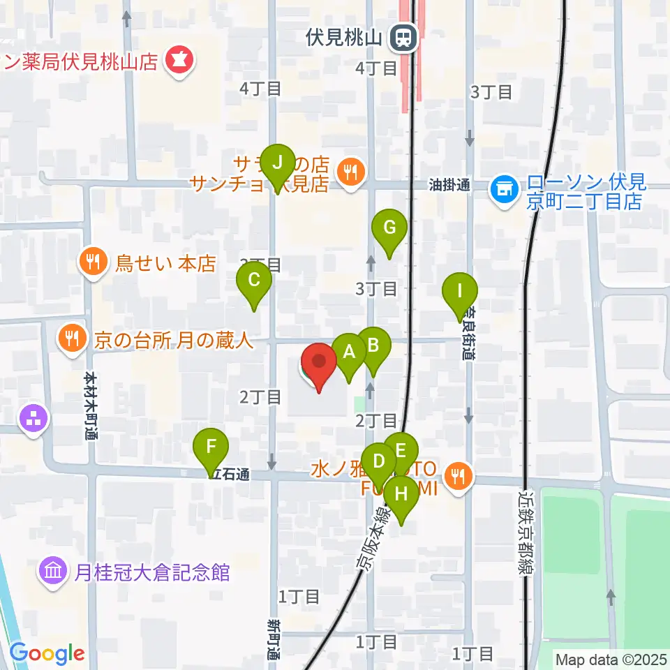 若林楽器店周辺の駐車場・コインパーキング一覧地図