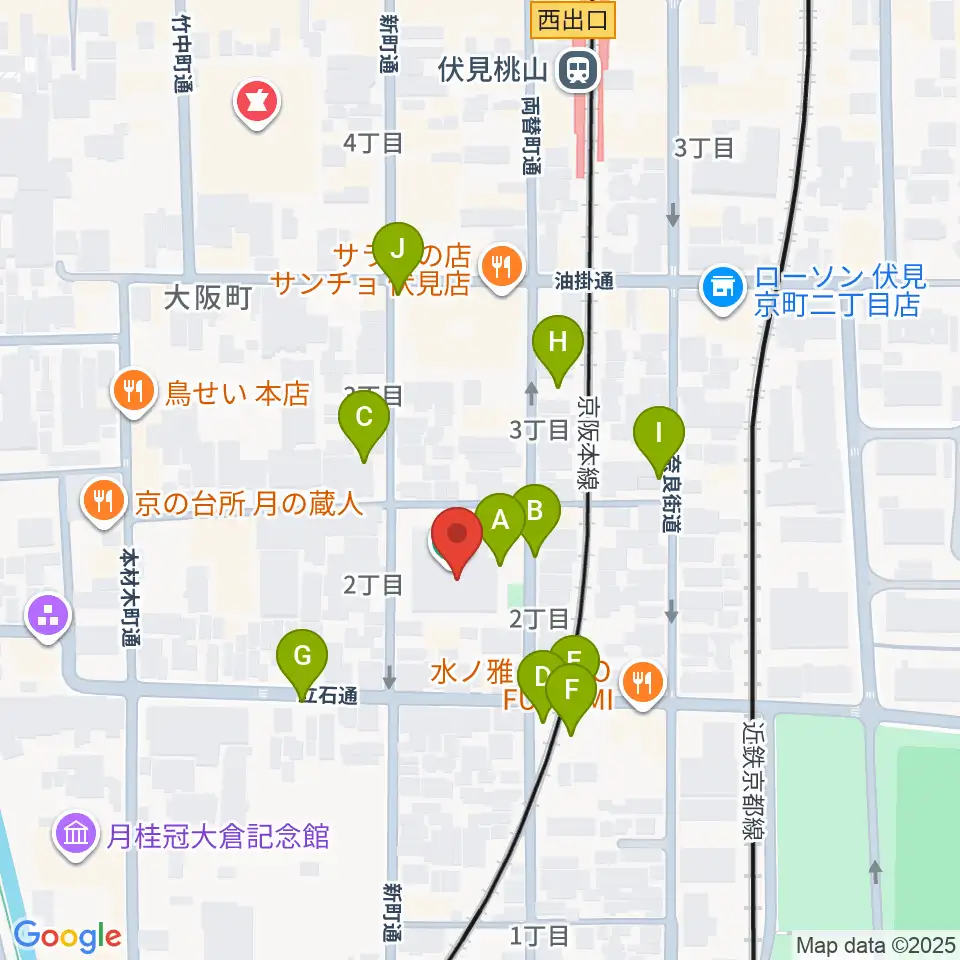 若林楽器店周辺の駐車場・コインパーキング一覧地図