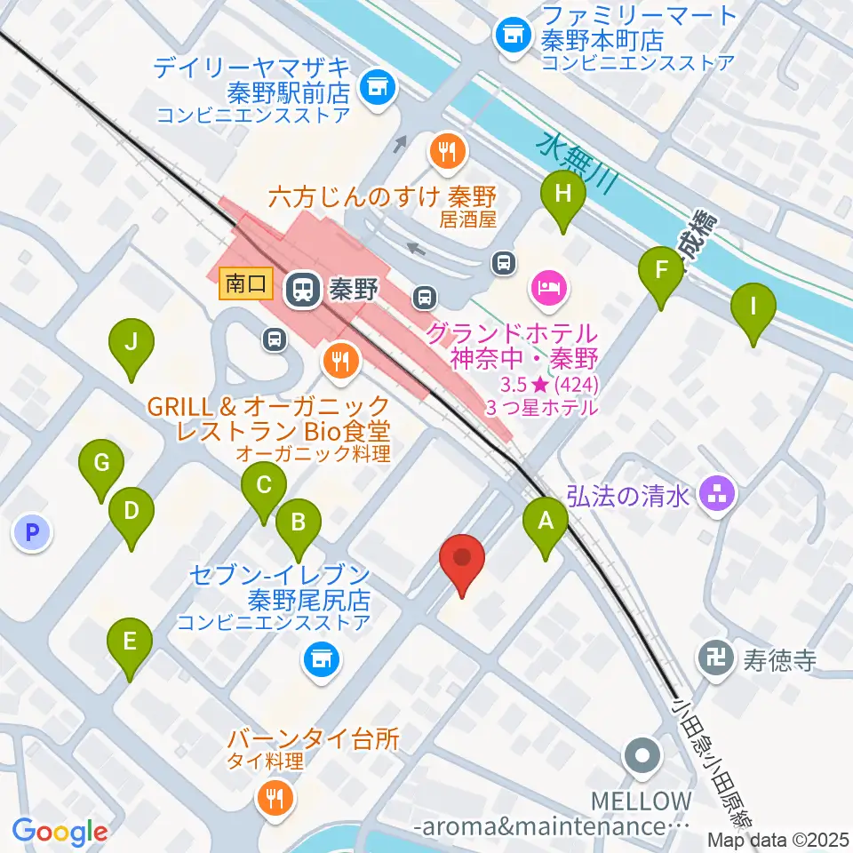 大村楽器店 秦野店周辺の駐車場・コインパーキング一覧地図