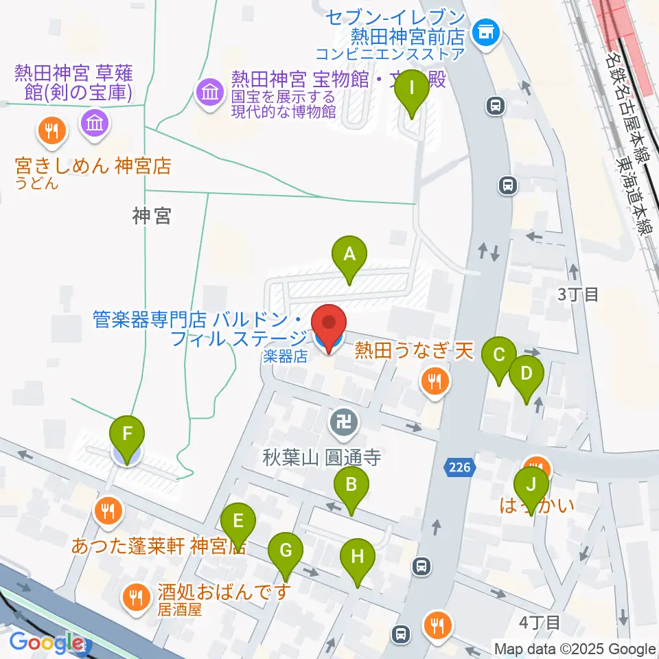 ヨモギヤ楽器 神宮前本店周辺の駐車場・コインパーキング一覧地図