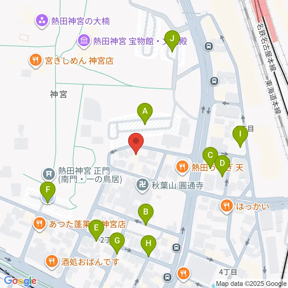 ヨモギヤ楽器 神宮前本店周辺の駐車場・コインパーキング一覧地図