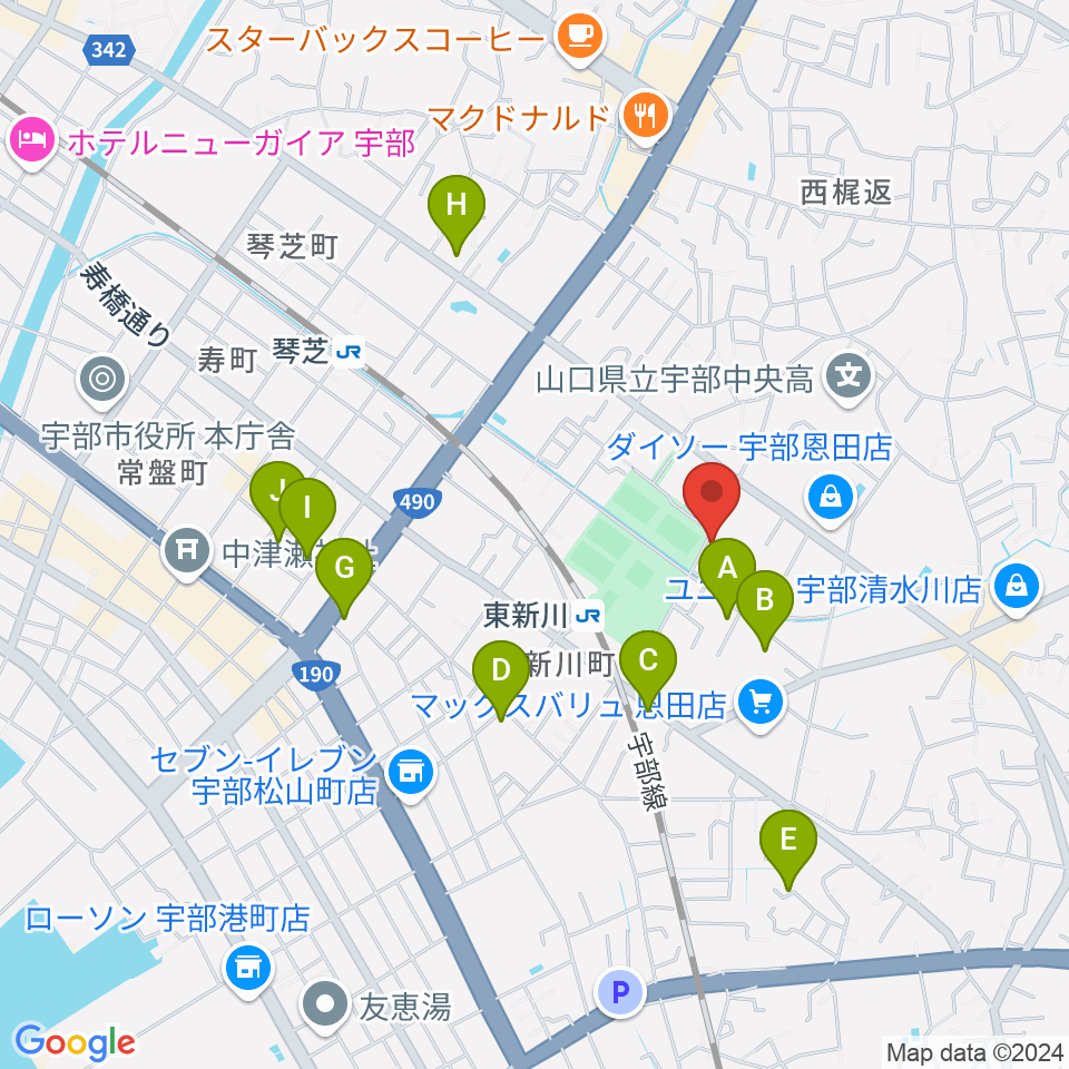 イトオ楽器店周辺の駐車場・コインパーキング一覧地図