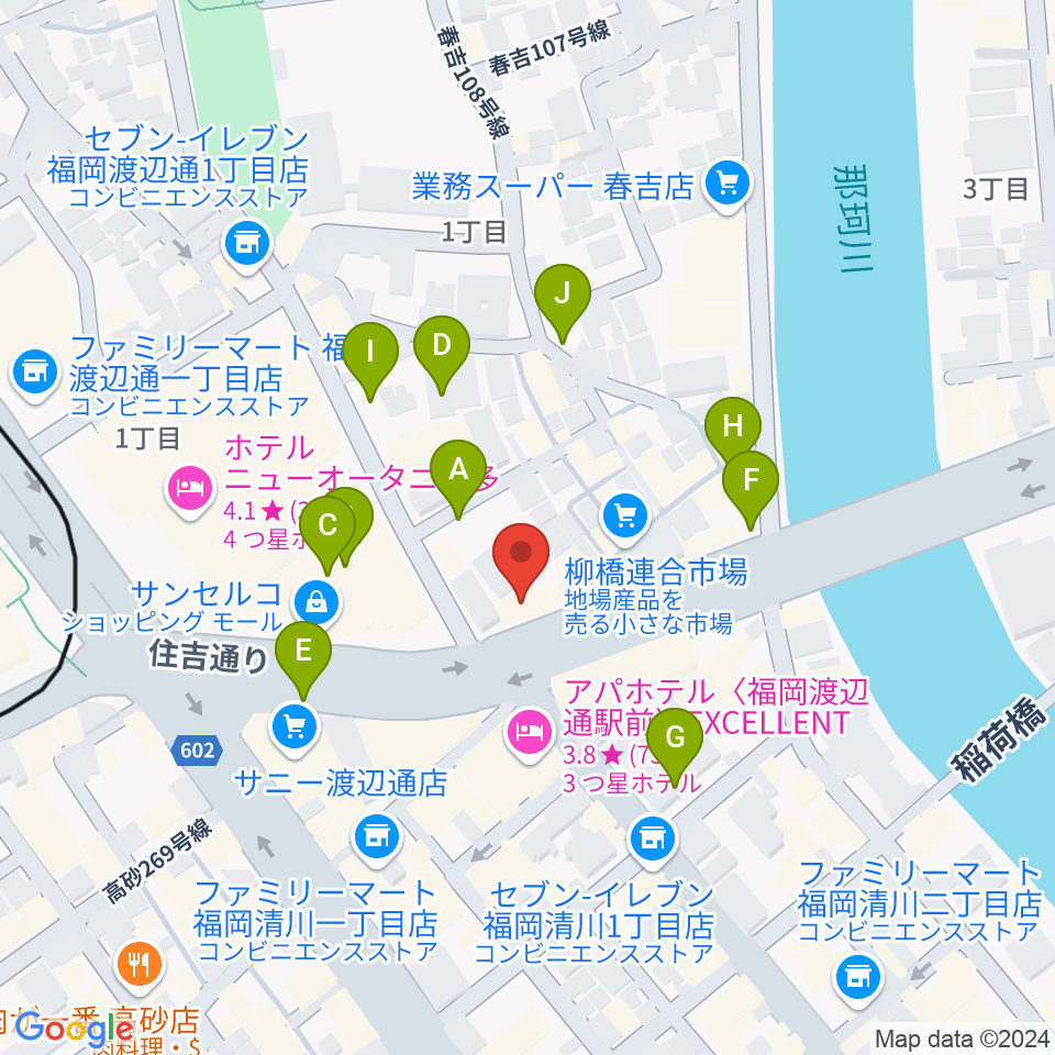 ファインギターズ周辺の駐車場・コインパーキング一覧地図