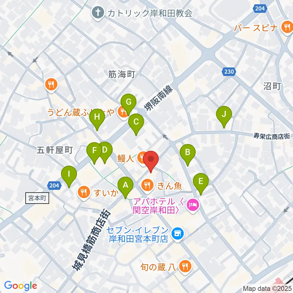 ウクレレショップ オハナ周辺の駐車場・コインパーキング一覧地図