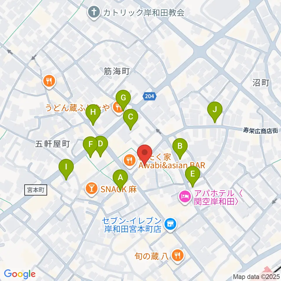 ウクレレショップ オハナ周辺の駐車場・コインパーキング一覧地図