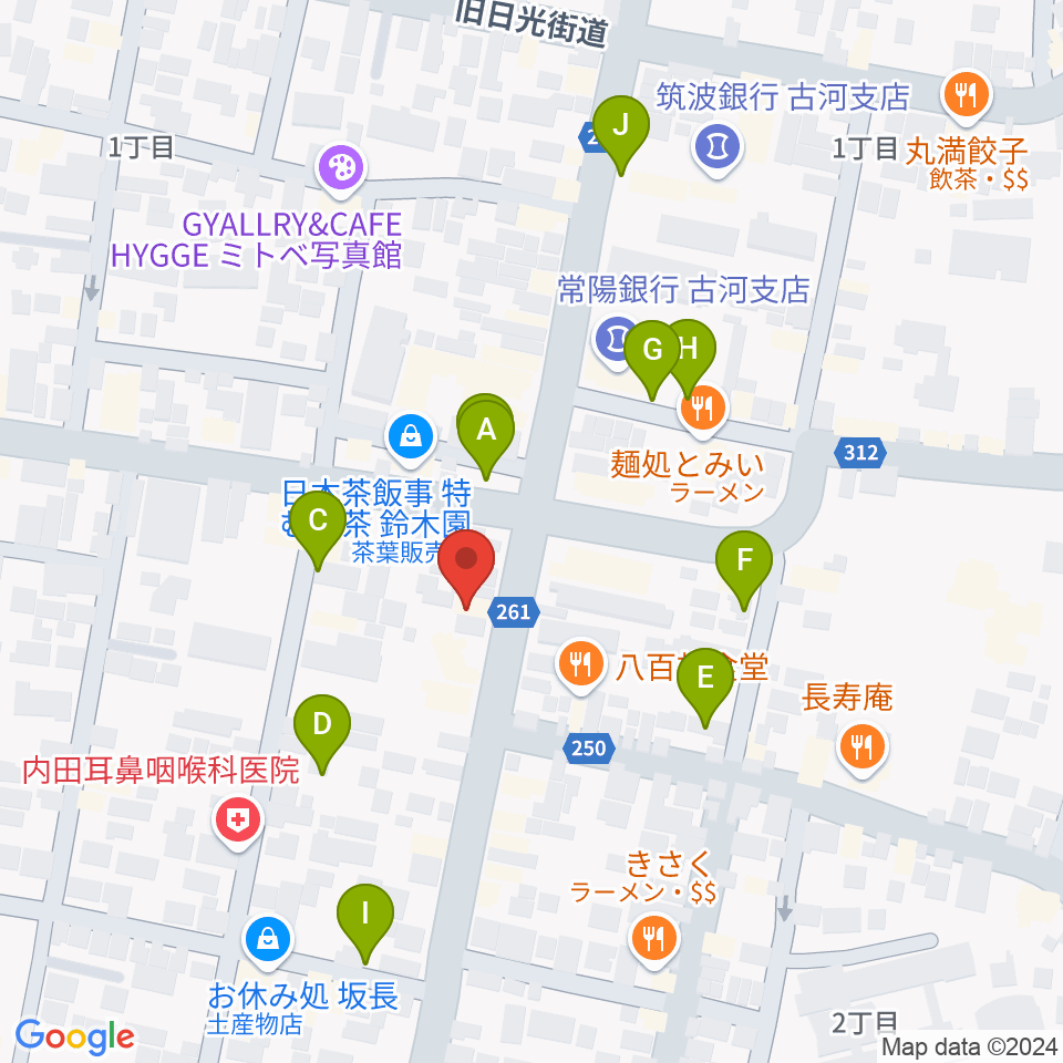 ギンゲツ楽器周辺の駐車場・コインパーキング一覧地図