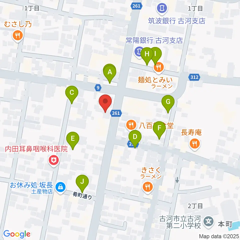 ギンゲツ楽器周辺の駐車場・コインパーキング一覧地図