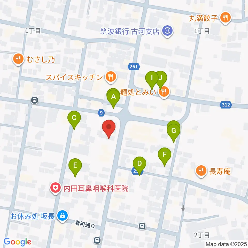 ギンゲツ楽器周辺の駐車場・コインパーキング一覧地図