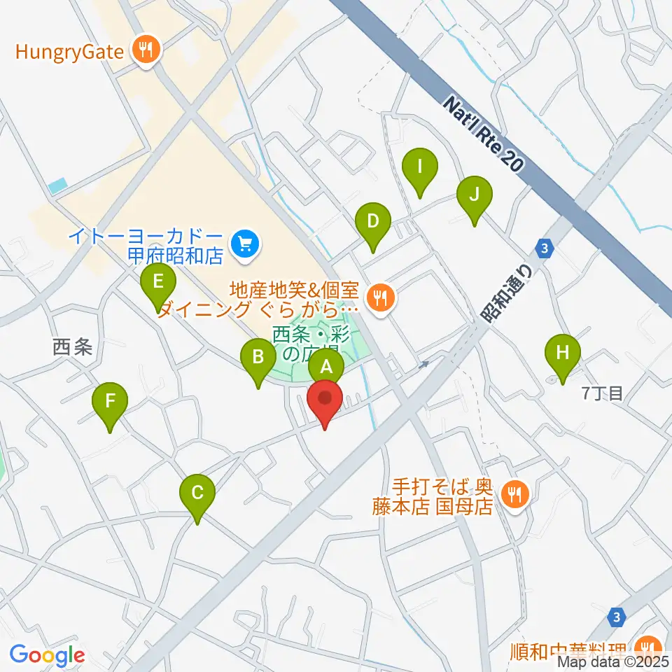 ユニバーサルピアノ周辺の駐車場・コインパーキング一覧地図