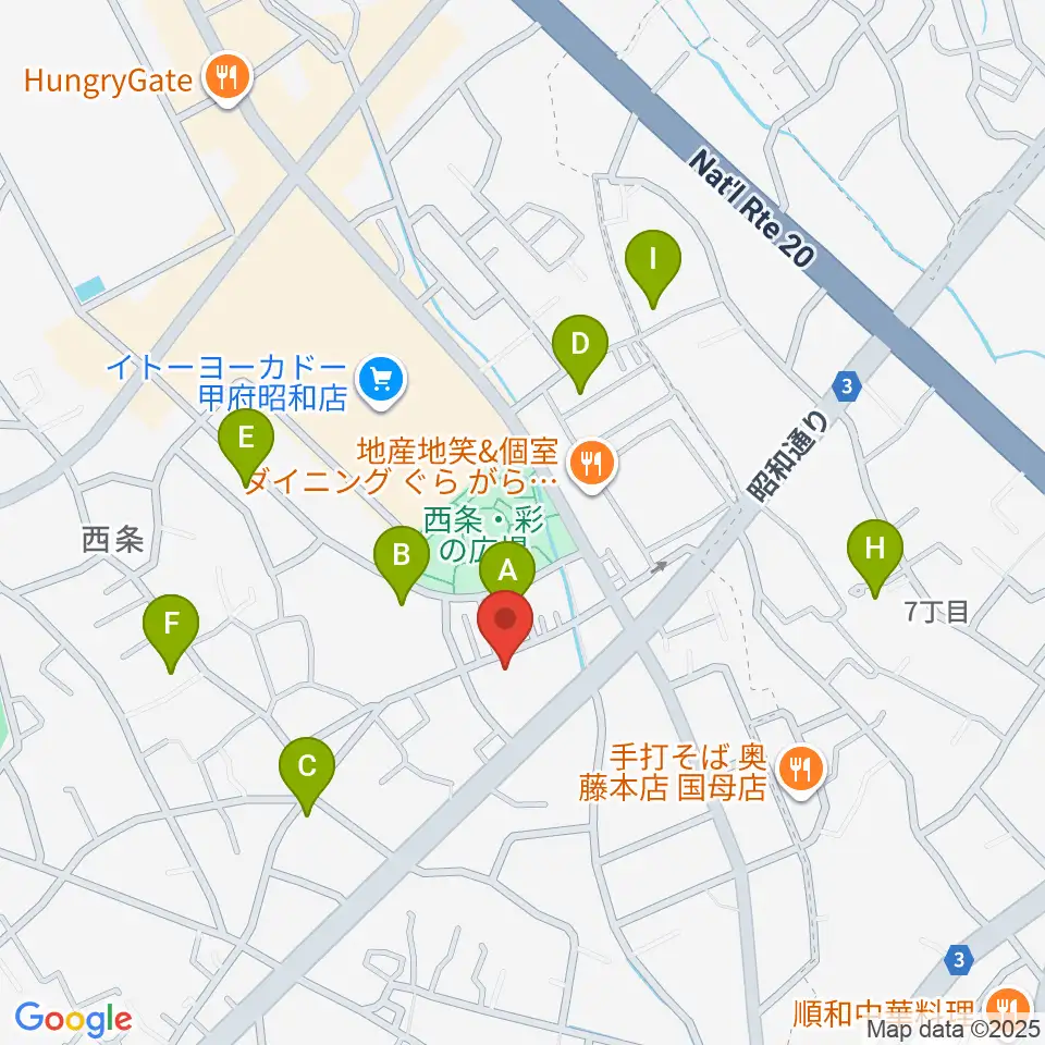 ユニバーサルピアノ周辺の駐車場・コインパーキング一覧地図