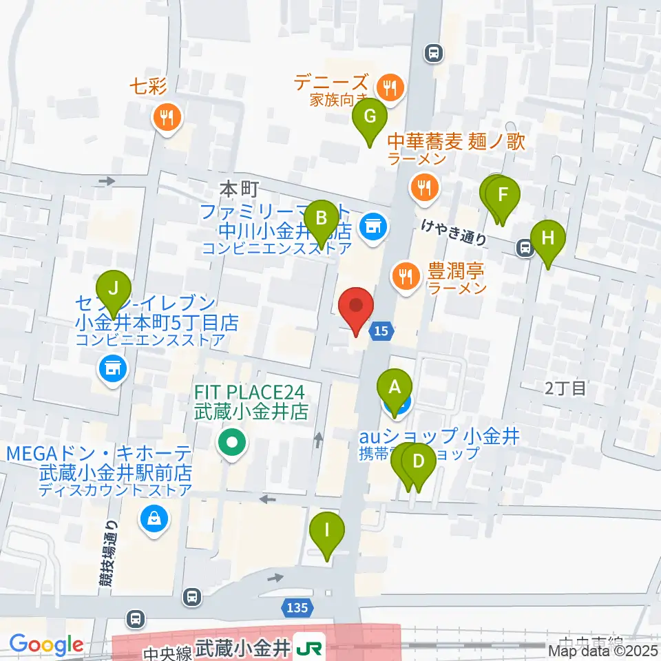 武蔵小金井 studio34周辺の駐車場・コインパーキング一覧地図