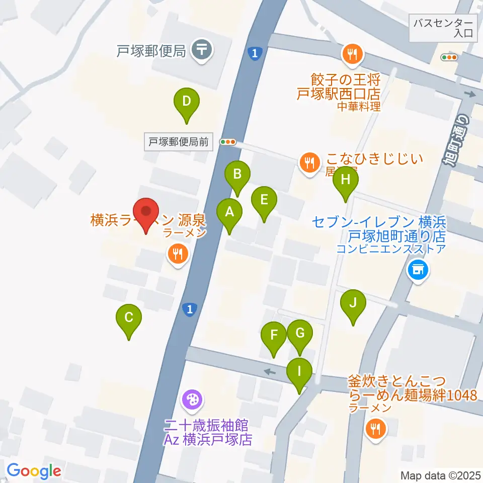 戸塚ファーストアヴェニュー周辺の駐車場・コインパーキング一覧地図