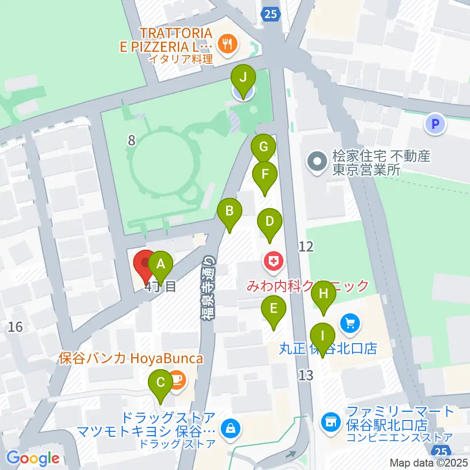 宮地楽器 保谷センター周辺の駐車場・コインパーキング一覧地図