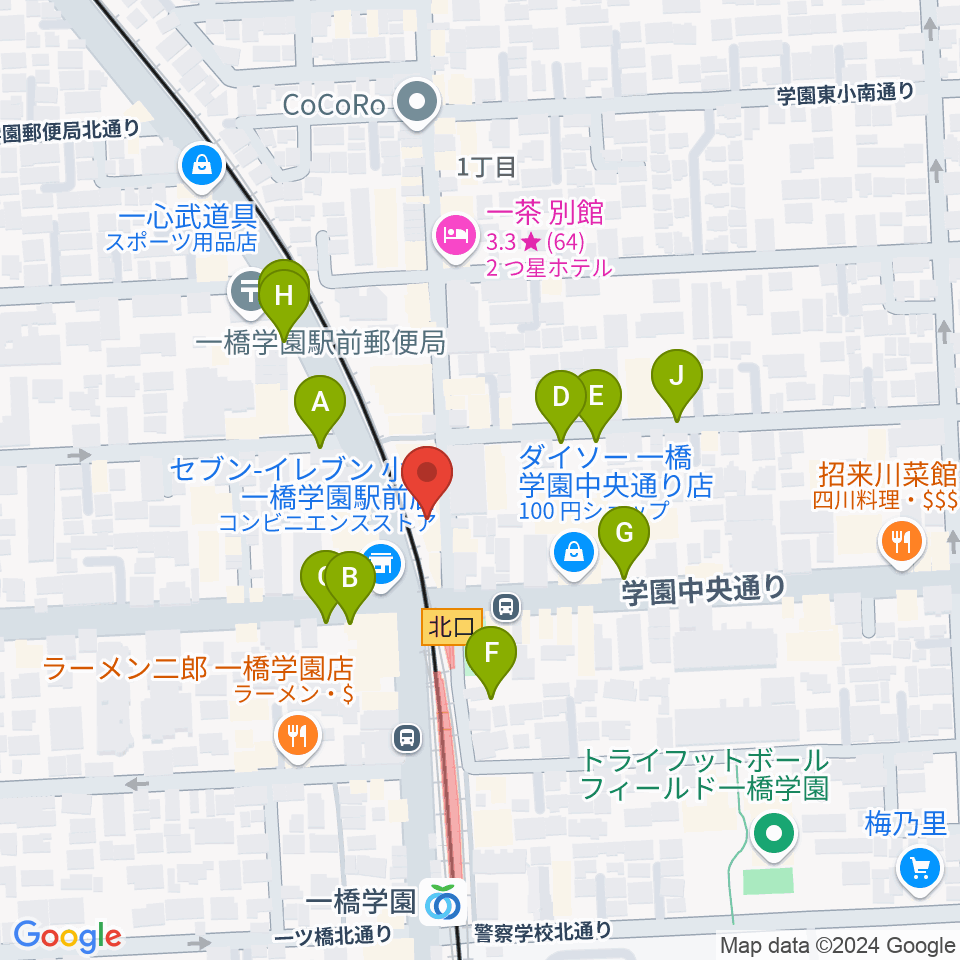 宮地楽器 小平センター周辺の駐車場・コインパーキング一覧地図