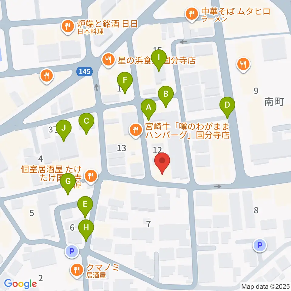 宮地楽器 国分寺センター周辺の駐車場・コインパーキング一覧地図