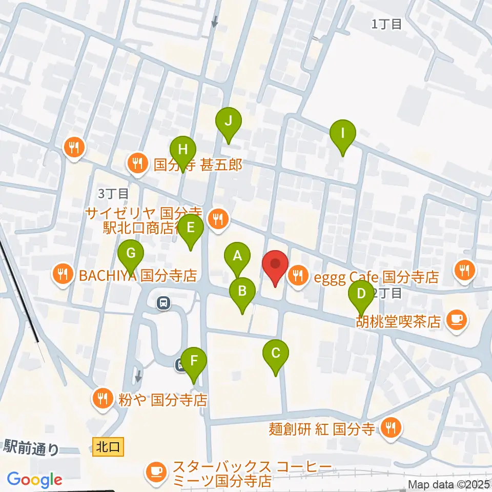 宮地楽器 国分寺北センター周辺の駐車場・コインパーキング一覧地図