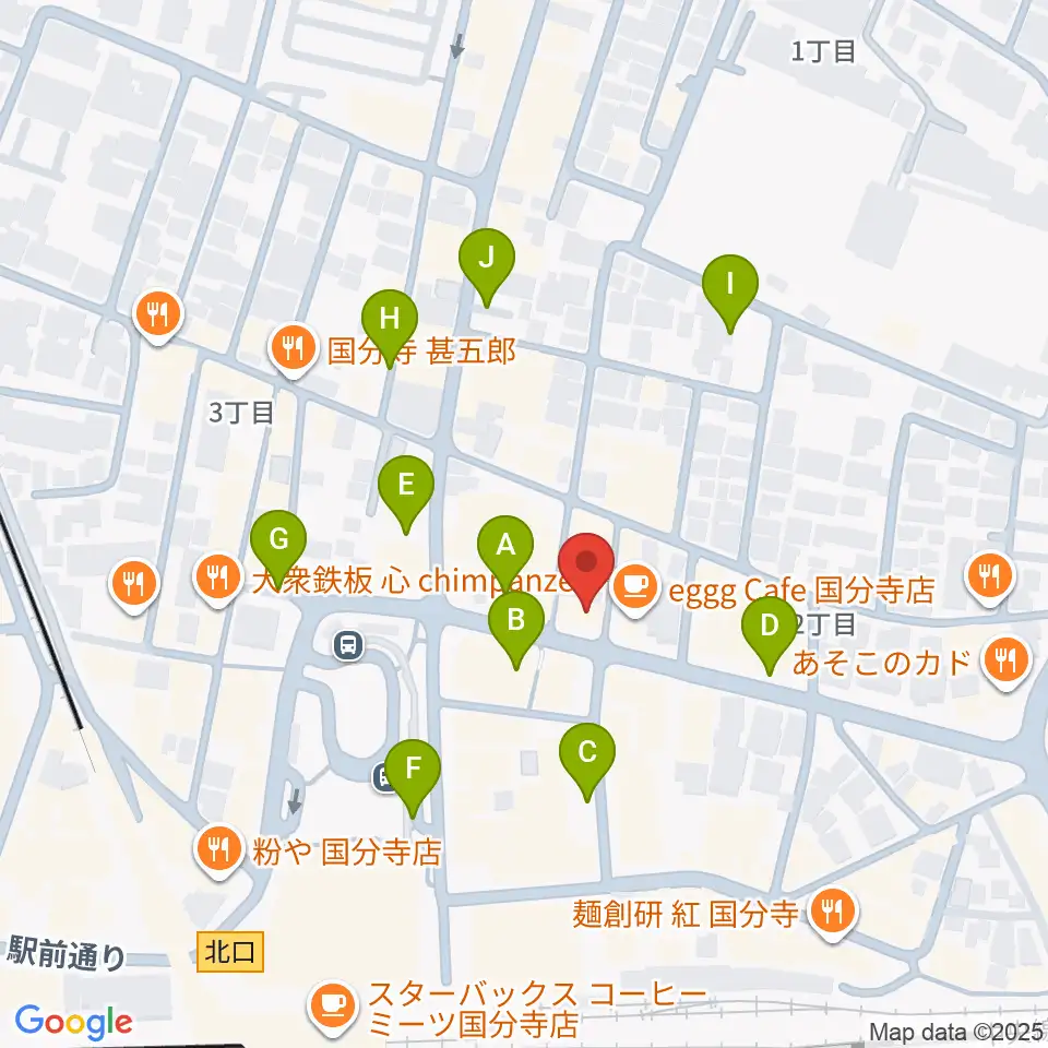 宮地楽器 国分寺北センター周辺の駐車場・コインパーキング一覧地図