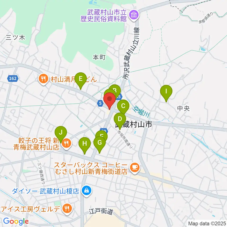 宮地楽器 武蔵村山センター周辺の駐車場・コインパーキング一覧地図