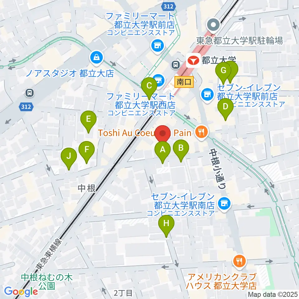 宮地楽器 都立大(目黒)センター周辺の駐車場・コインパーキング一覧地図