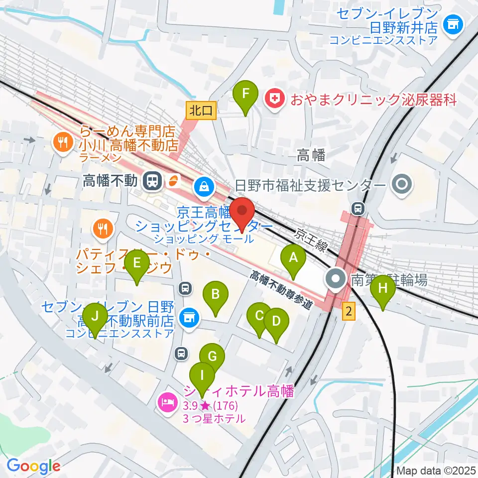 宮地楽器 高幡センター周辺の駐車場・コインパーキング一覧地図