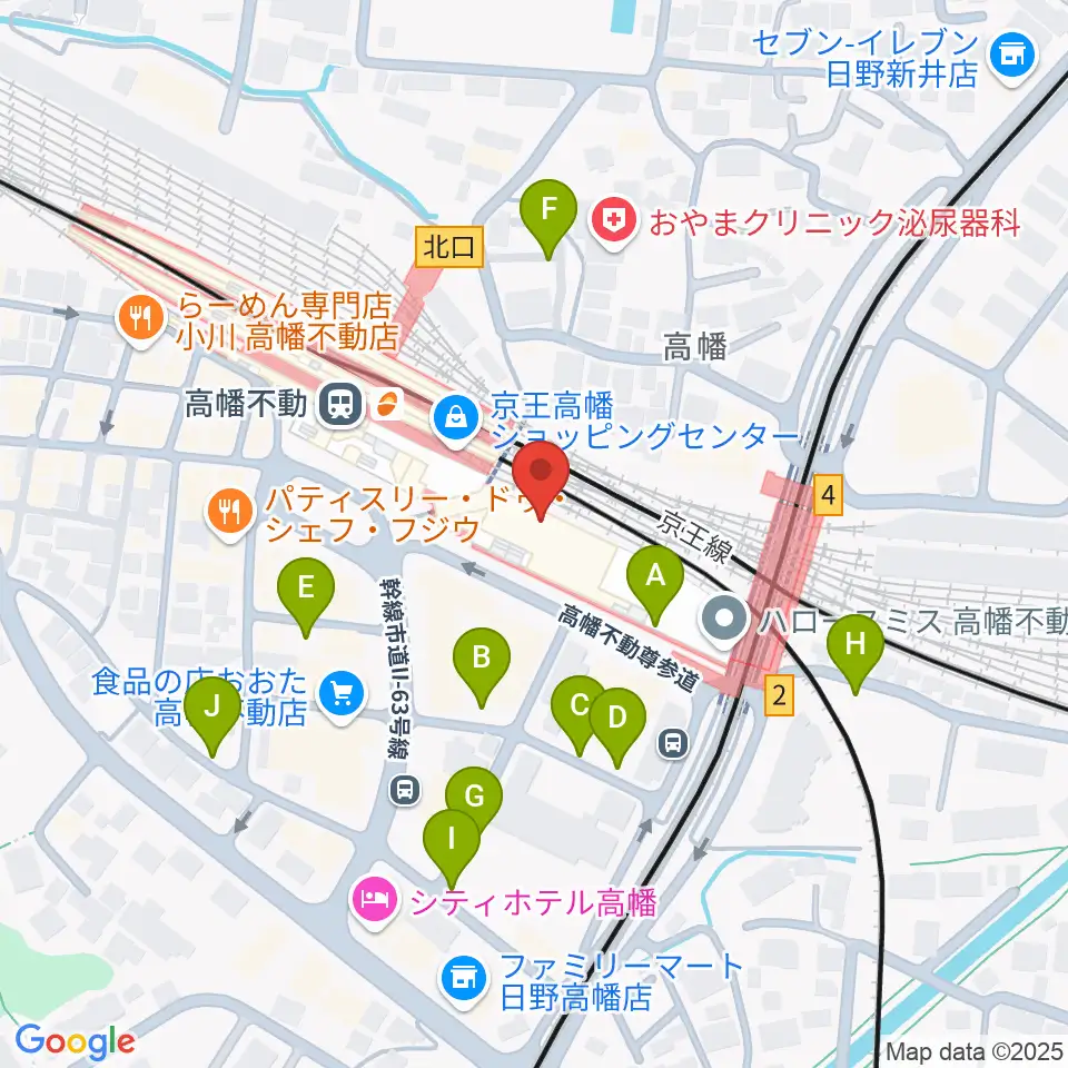 宮地楽器 高幡センター周辺の駐車場・コインパーキング一覧地図