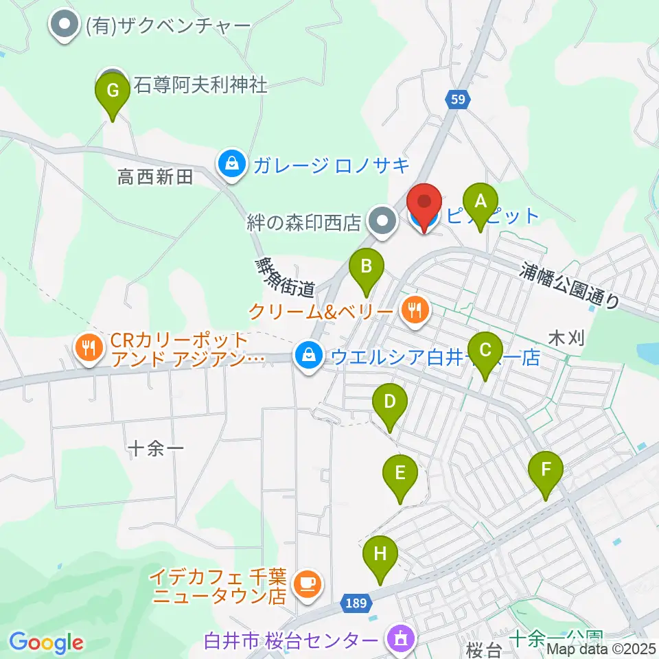 ピアピット周辺の駐車場・コインパーキング一覧地図